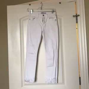 Frayed White Jeans